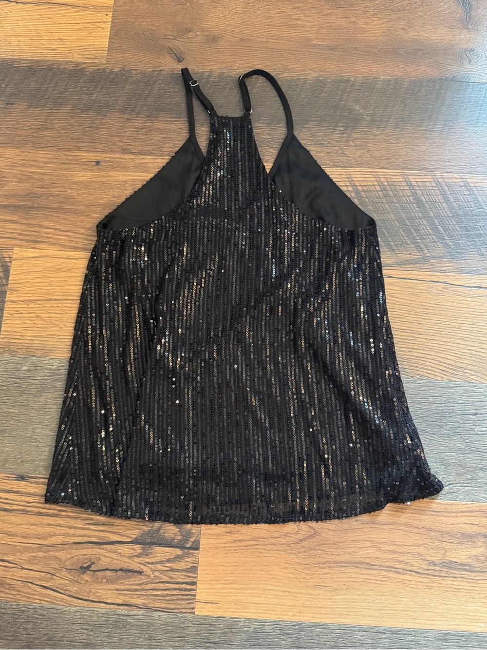 Black Sequin Halter Party Top - Picture 5 of 5